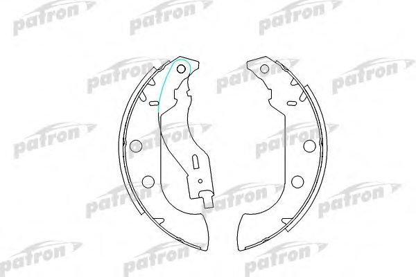 PATRON PSP268 Ремкомплект барабанных колодок для PEUGEOT