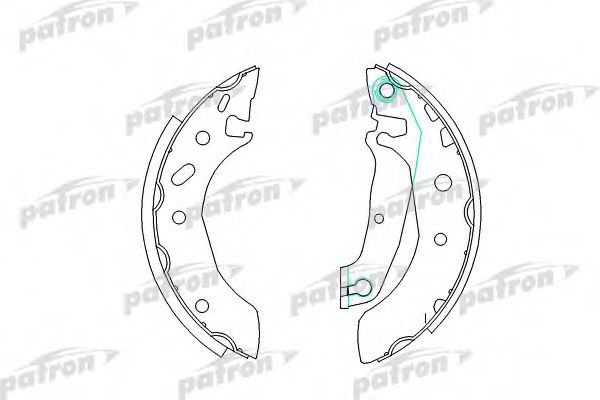 PATRON PSP297 Ремкомплект барабанных колодок для FORD