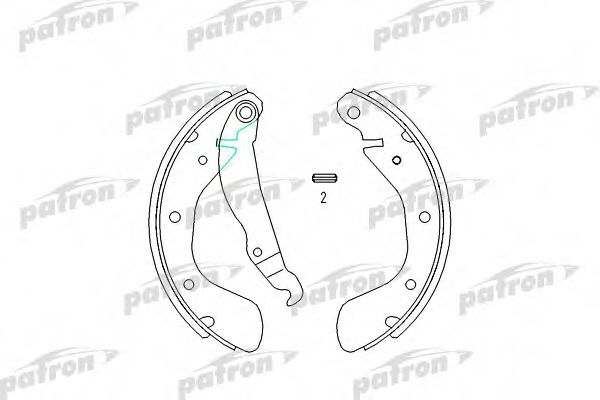 PATRON PSP334 Ремкомплект барабанных колодок 