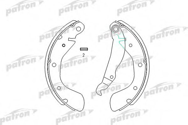 PATRON PSP335 Ремкомплект барабанных колодок 