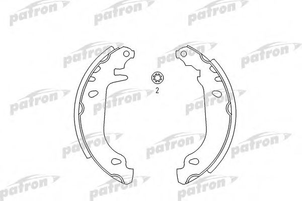 PATRON PSP337 Ремкомплект барабанных колодок для PEUGEOT
