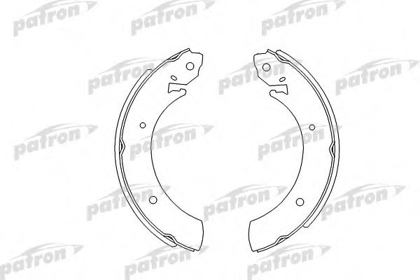 PATRON PSP361 Ремкомплект барабанных колодок для MERCEDES-BENZ