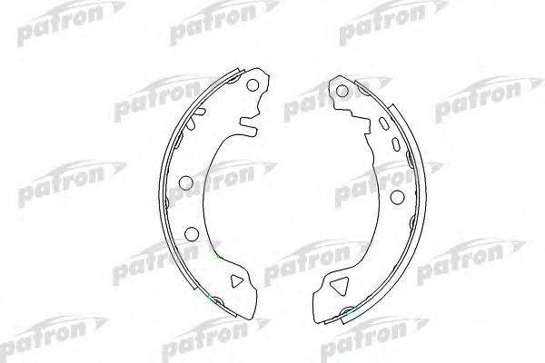 PATRON PSP401 Ремкомплект барабанных колодок для FIAT