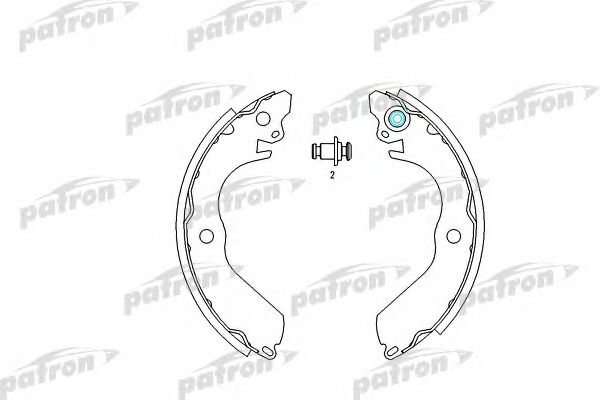 PATRON PSP403 Ремкомплект барабанных колодок для MITSUBISHI