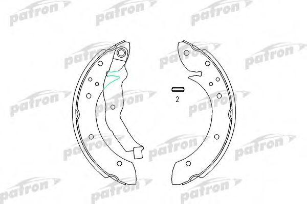 PATRON PSP447 Ремкомплект барабанных колодок для BMW