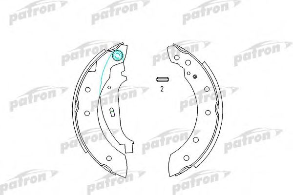 PATRON PSP519 Ремкомплект барабанных колодок для PEUGEOT