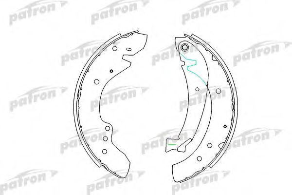 PATRON PSP534 Ремкомплект барабанных колодок для FIAT