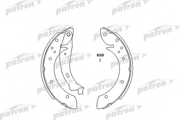PATRON PSP567 Ремкомплект барабанных колодок для PEUGEOT