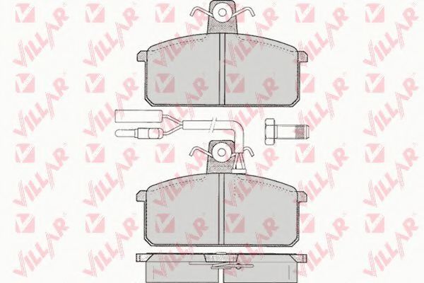 VILLAR 6260097 Тормозные колодки VILLAR для SEAT