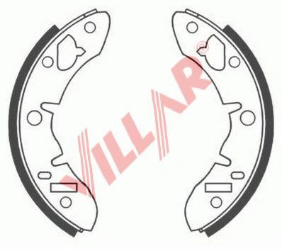 VILLAR 6290505 Ремкомплект барабанных колодок VILLAR для ROVER