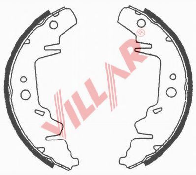 VILLAR 6290687 Ремкомплект барабанных колодок VILLAR для KIA