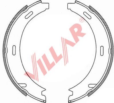 VILLAR 6290746 Ремкомплект барабанных колодок для MERCEDES-BENZ CLK