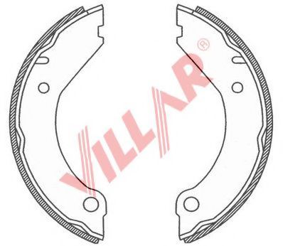 VILLAR 6290782 Ремкомплект барабанных колодок для VOLVO 940 Break (945)