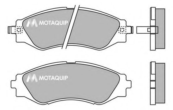 MOTAQUIP LVXL1384 Тормозные колодки MOTAQUIP для CHEVROLET