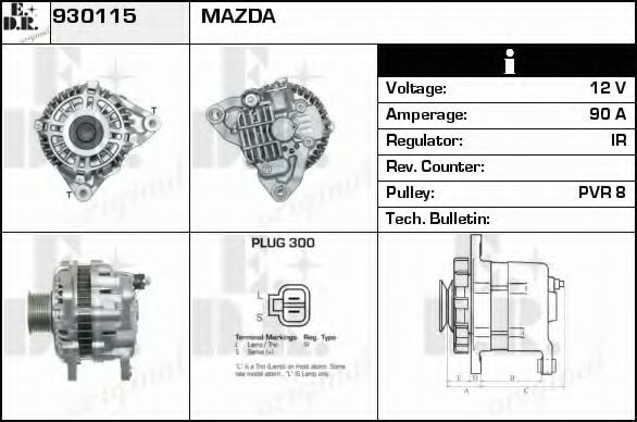 EDR 930115 Генератор EDR для MAZDA