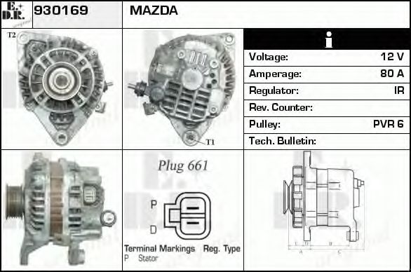 EDR 930169 Генератор EDR для MAZDA