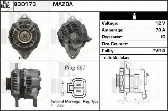 EDR 930173 Генератор EDR для MAZDA