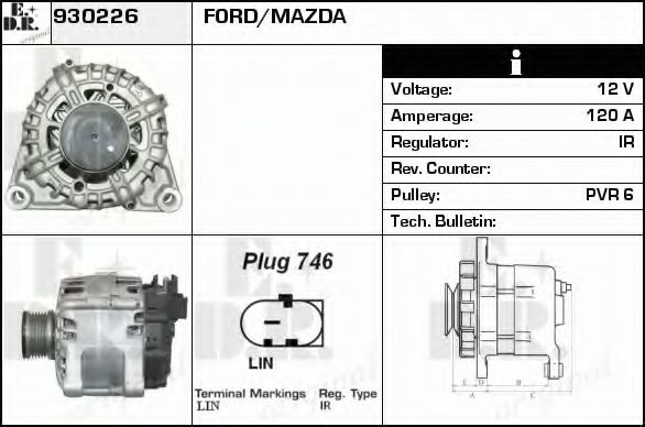 EDR 930226 Генератор EDR для MAZDA