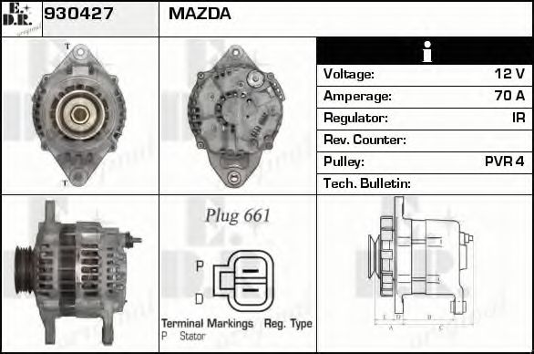 EDR 930427 Генератор EDR для MAZDA