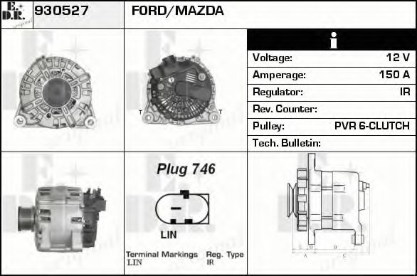 EDR 930527 Генератор EDR для MAZDA