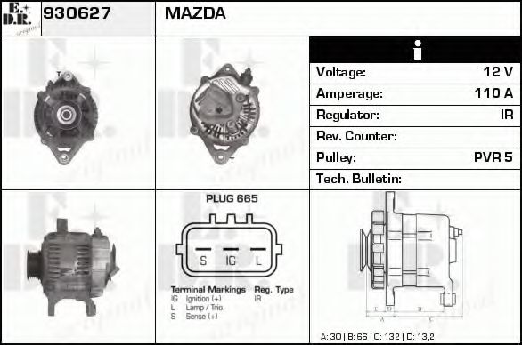 EDR 930627 Генератор EDR для MAZDA