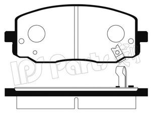 IPS Parts IBD1K12 Тормозные колодки IPS PARTS 