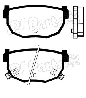 IPS Parts IBR1194 Тормозные колодки IPS PARTS 