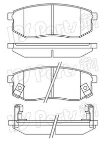 IPS Parts IBR1H05 Тормозные колодки IPS PARTS для KIA