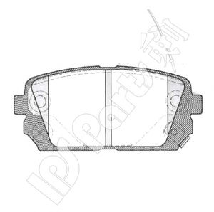 IPS Parts IBR1K10 Тормозные колодки IPS PARTS 