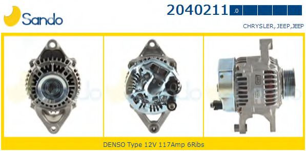 SANDO 20402110 Генератор для JEEP (Джип)