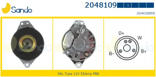 SANDO 20481091 Генератор 