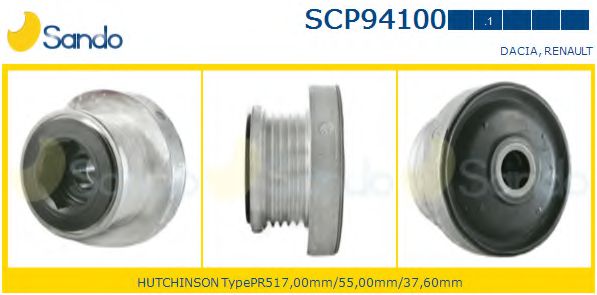 SANDO SCP941001 Ременный шкив, генератор SANDO SCP941001 Ременный шкив, генератор