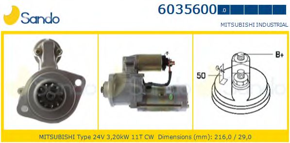 SANDO 60356000 Стартер SANDO 60356000 Стартер