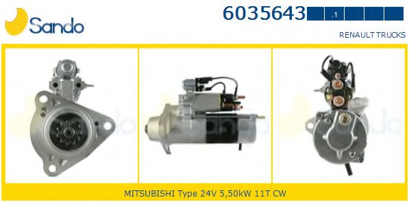 SANDO 60356431 Стартер 