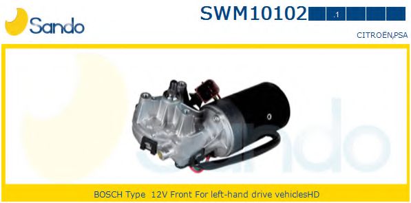 SANDO SWM101021 Двигатель стеклоочистителя для CITROËN XSARA
