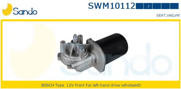 SANDO SWM101121 Двигатель стеклоочистителя для SEAT INCA