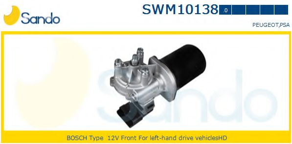 SANDO SWM101380 Двигатель стеклоочистителя SANDO для PEUGEOT
