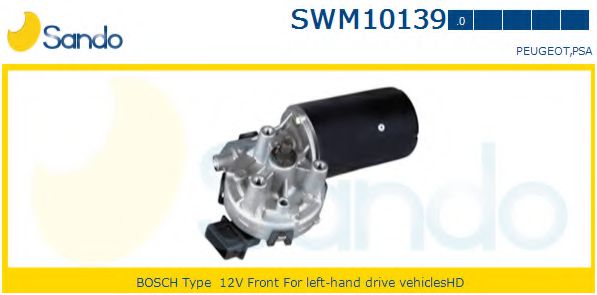 SANDO SWM101390 Двигатель стеклоочистителя SANDO для PEUGEOT