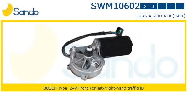 SANDO SWM106020 Двигатель стеклоочистителя для SCANIA