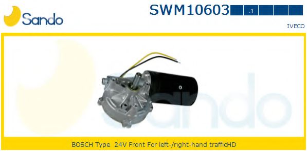 SANDO SWM106031 Двигатель стеклоочистителя для IVECO