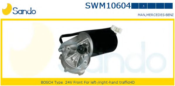 SANDO SWM106041 Двигатель стеклоочистителя SANDO для MERCEDES-BENZ