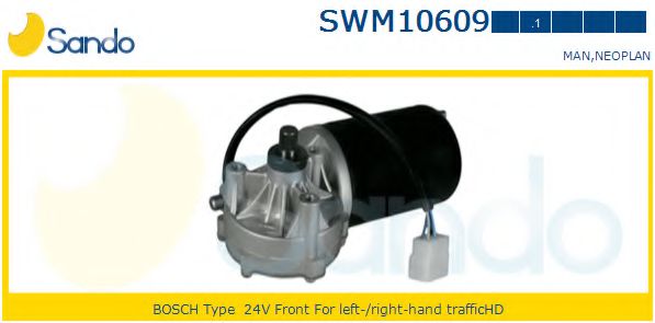 SANDO SWM106091 Двигатель стеклоочистителя для NEOPLAN