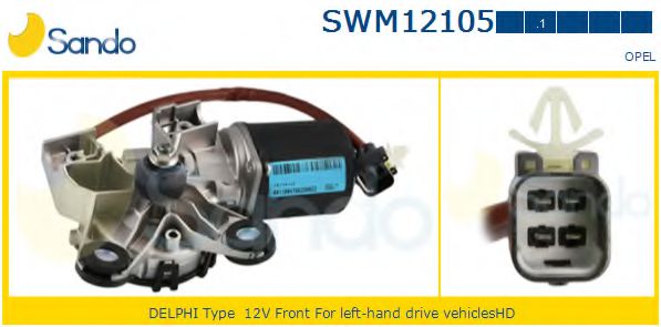 SANDO SWM121051 Двигатель стеклоочистителя SANDO 