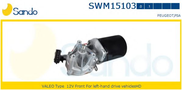 SANDO SWM151030 Двигатель стеклоочистителя SANDO для PEUGEOT
