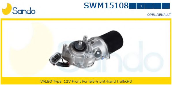 SANDO SWM151081 Двигатель стеклоочистителя для OPEL VIVARO