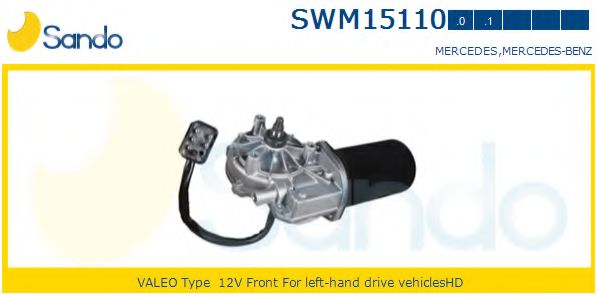 SANDO SWM151100 Двигатель стеклоочистителя SANDO для MERCEDES-BENZ