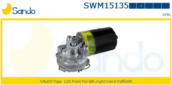 SANDO SWM151351 Двигатель стеклоочистителя для OPEL OMEGA