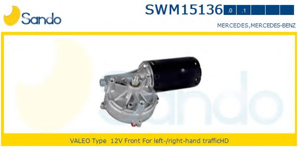 SANDO SWM151360 Двигатель стеклоочистителя SANDO для MERCEDES-BENZ