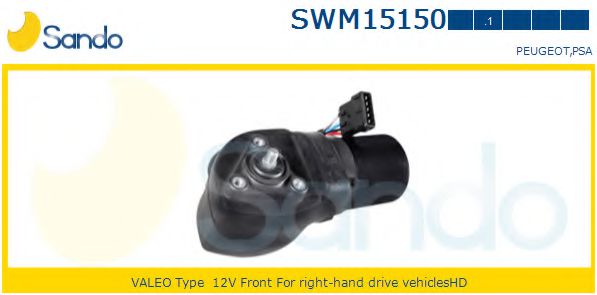SANDO SWM151501 Двигатель стеклоочистителя SANDO для PEUGEOT