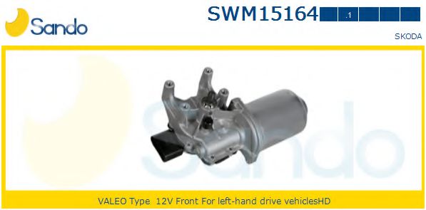 SANDO SWM151641 Двигатель стеклоочистителя SANDO для SKODA
